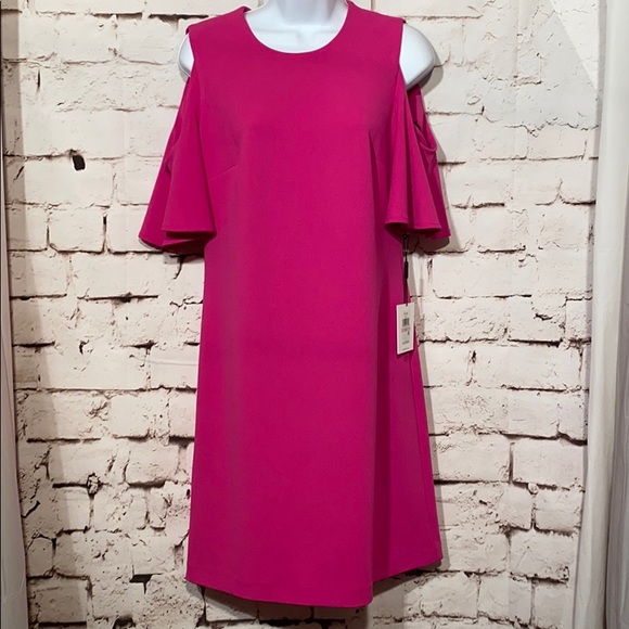 Calvin Klein Dresses & Skirts - 🆕Calvin Klein Flutter Cold Shoulder Dress, Size 6